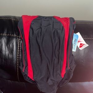 NWT SZ 38 SPORTI SWIMSUIT BLACK & RED